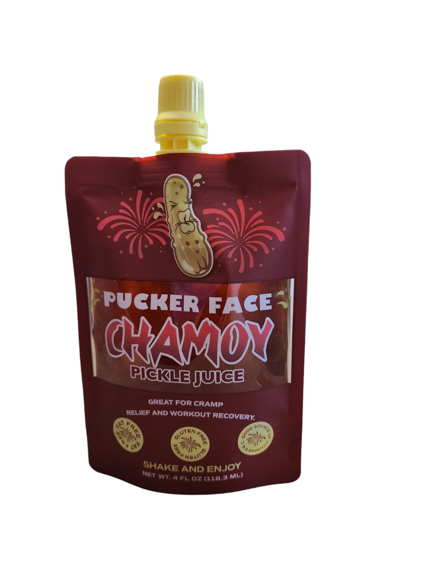Pucker Face Pickle Juice Chamoy Flavor 10 CT Caddie