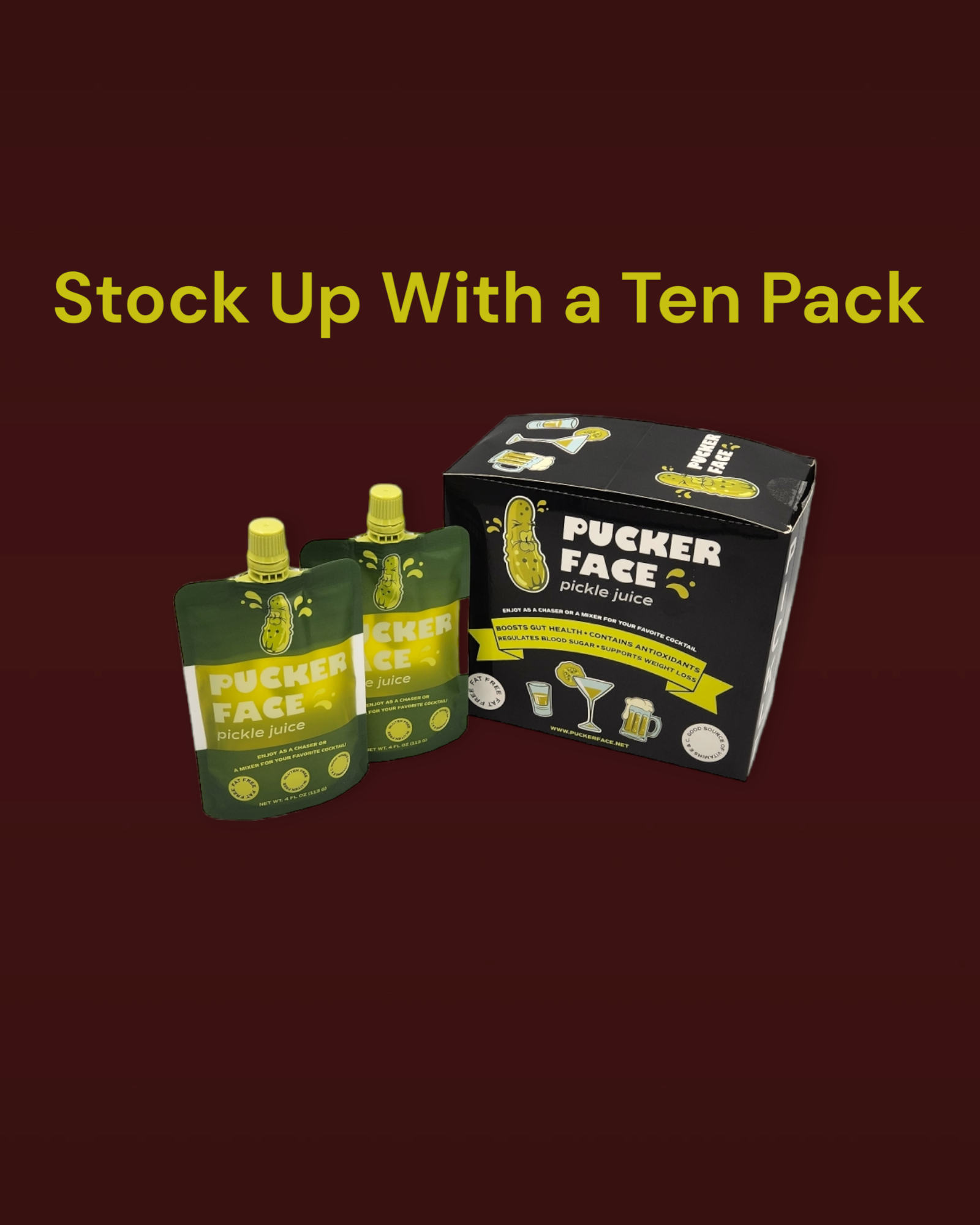 PUCKERFACE 10 CT CADDIE - PUCKERFACE PICKLE JUICE